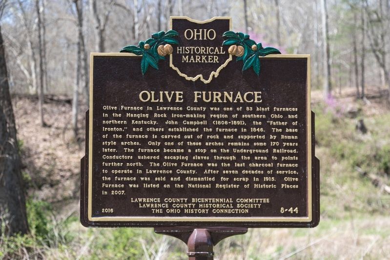 Olive Furnace Marker image. Click for full size.