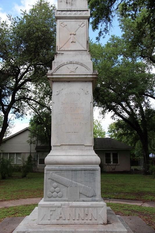 J. W. Fannin Monument South Face image. Click for full size.