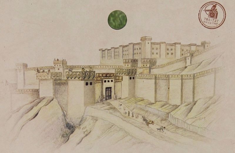 Artist's Rendering of the City Gate Marker. Click for full size. Artist's Rendering of the City Gate Marker image. Click for full size.