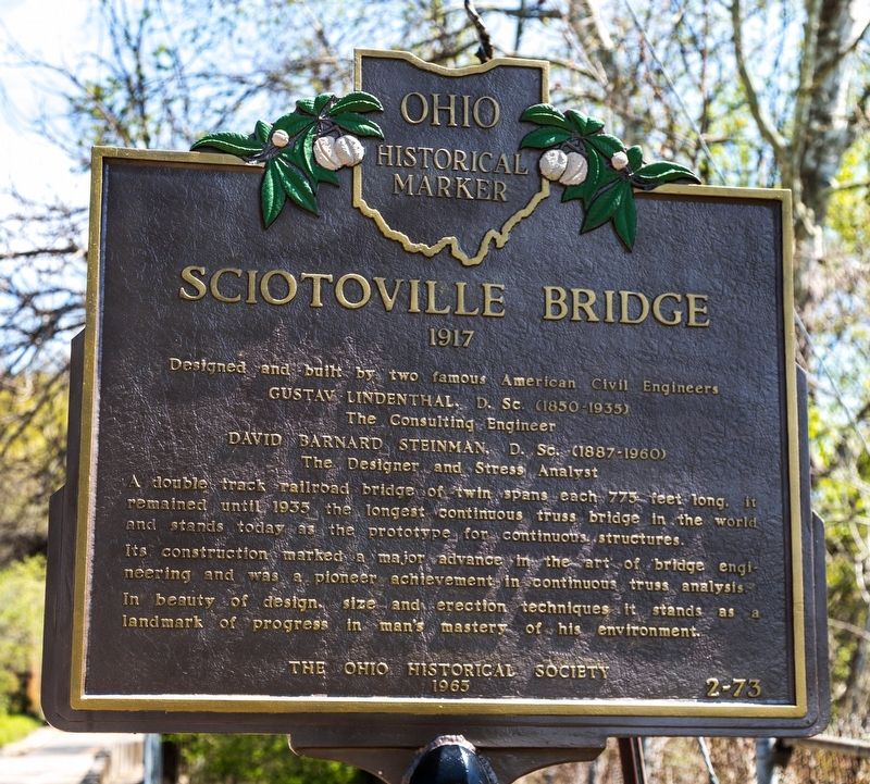 Sciotoville Bridge Marker image. Click for full size.
