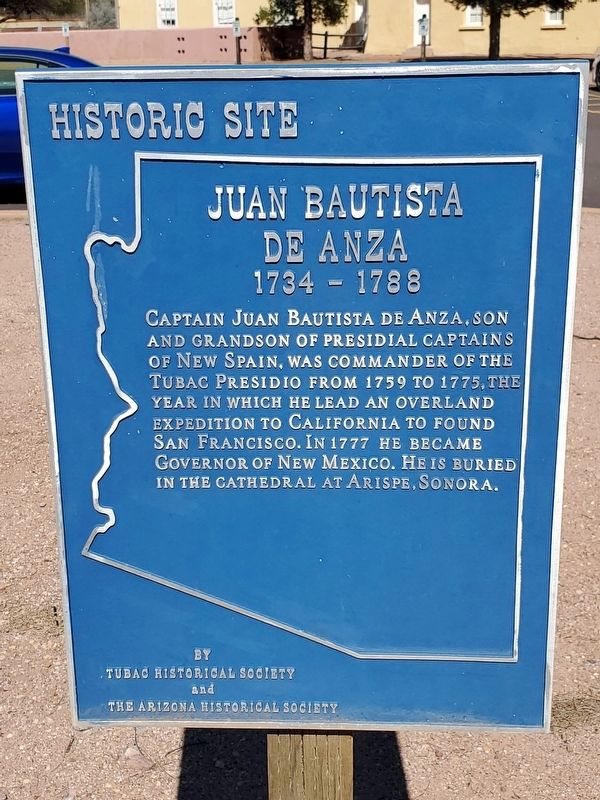 Juan Bautista de Anza Marker. Click for full size. Juan Bautista de Anza Marker image. Click for full size.