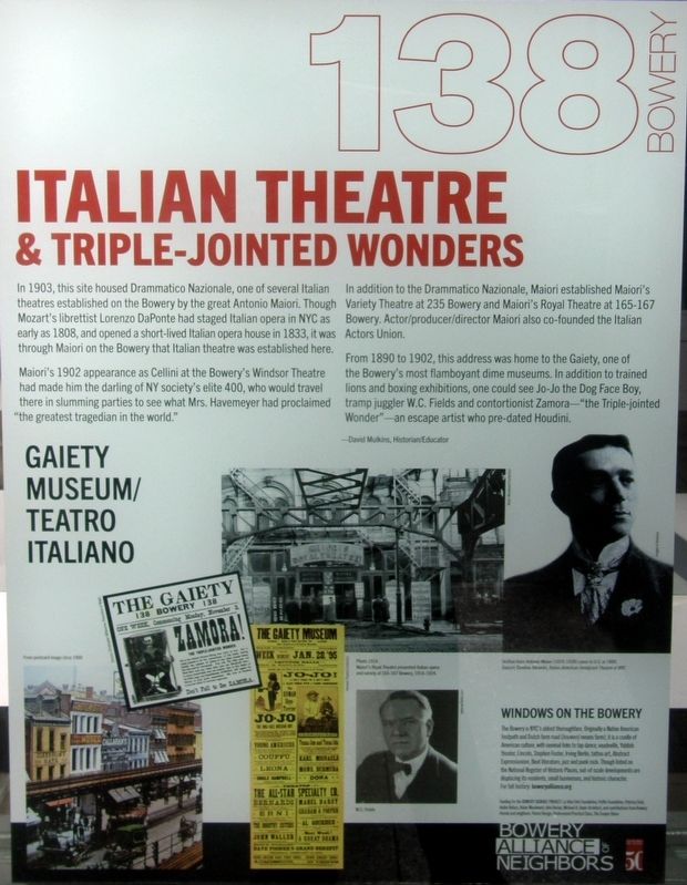 Italian Theatre & Triple-Jointed Wonders Marker image. Click for full size.
