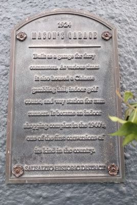 Mason's Garage Marker image. Click for full size.