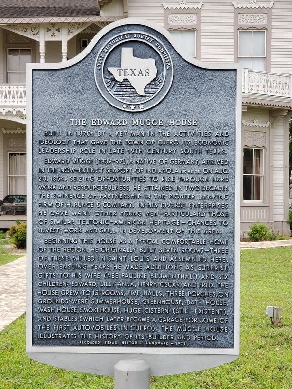 The Edward Mügge House Marker. Click for full size. The Edward Mügge House Marker image. Click for full size.