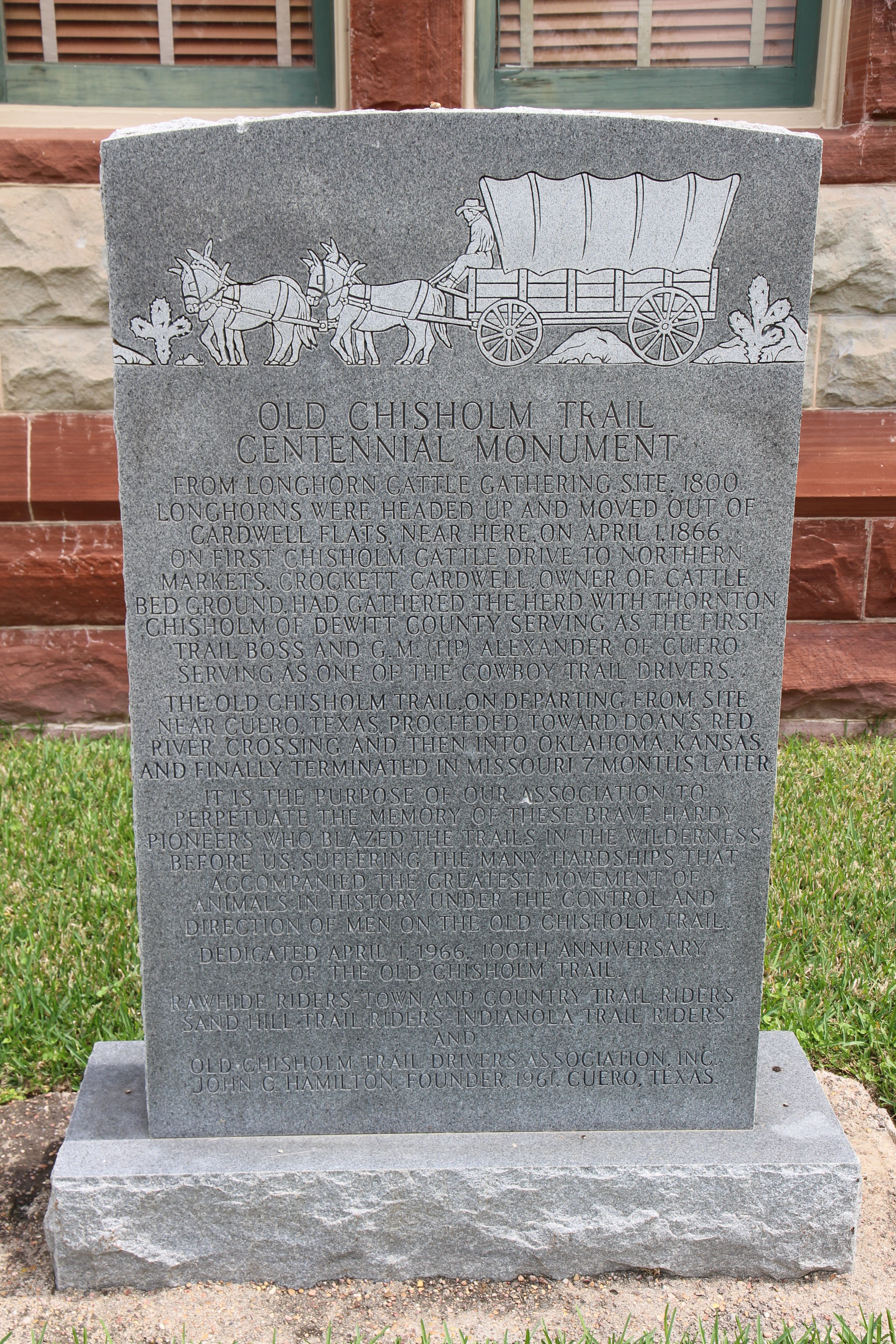 Old Chisholm Trail Centennial Monument
