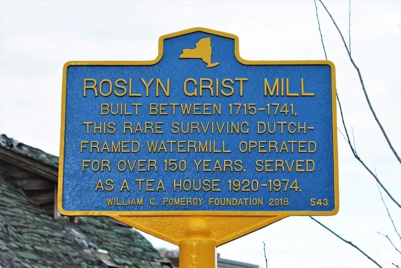 Roslyn Grist Mill Marker image. Click for full size.