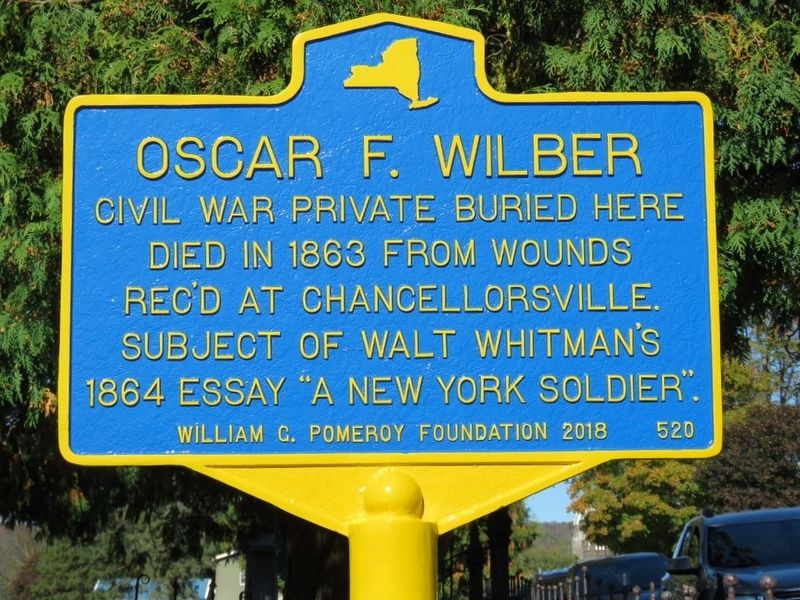 Oscar F. Wilber Marker image. Click for full size.