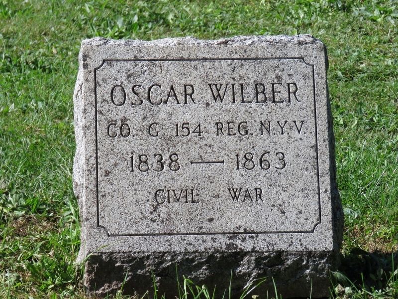 Oscar F. Wilber's Tombstone image. Click for full size.