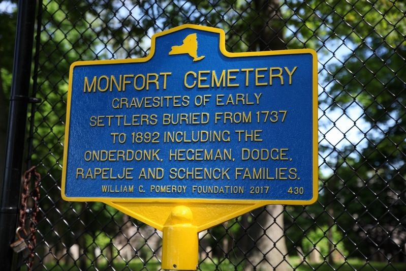 Monfort Cemetery Marker image. Click for full size.
