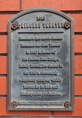 Princess Theater Marker image. Click for full size.