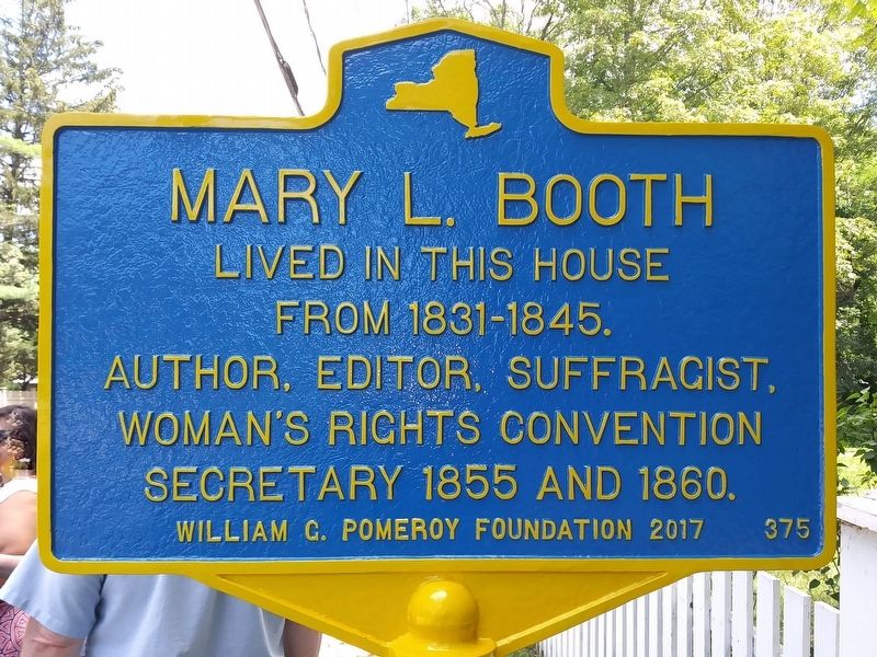 Mary L. Booth Marker image. Click for full size.