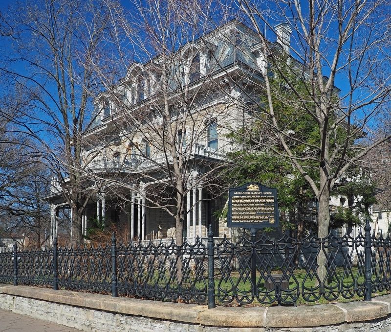 Alexander Ramsey House and marker image. Click for full size.
