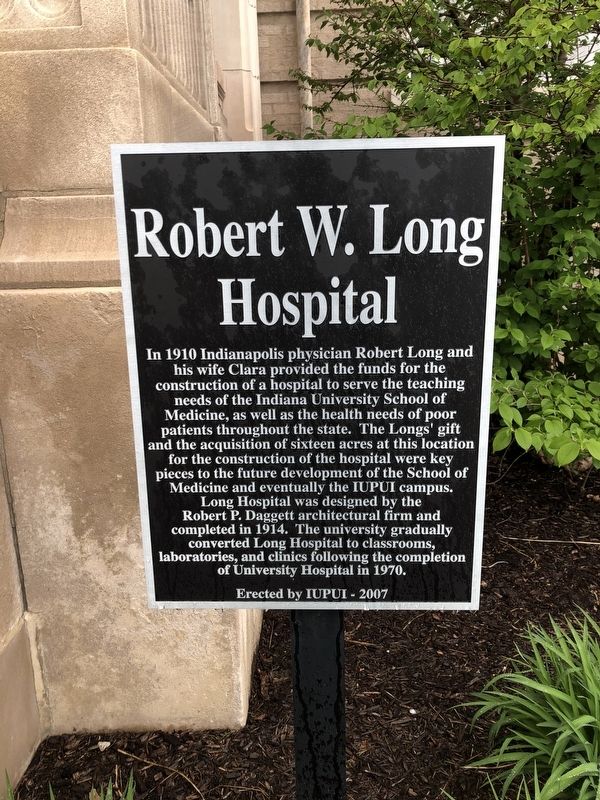 Robert W. Long Hospital Marker image. Click for full size.