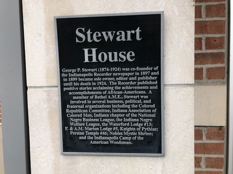 Stewart House Marker. Click for full size. Stewart House Marker image. Click for full size.