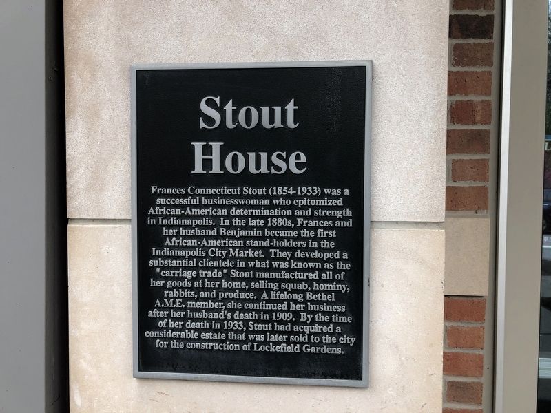 Stout House Marker. Click for full size. Stout House Marker image. Click for full size.