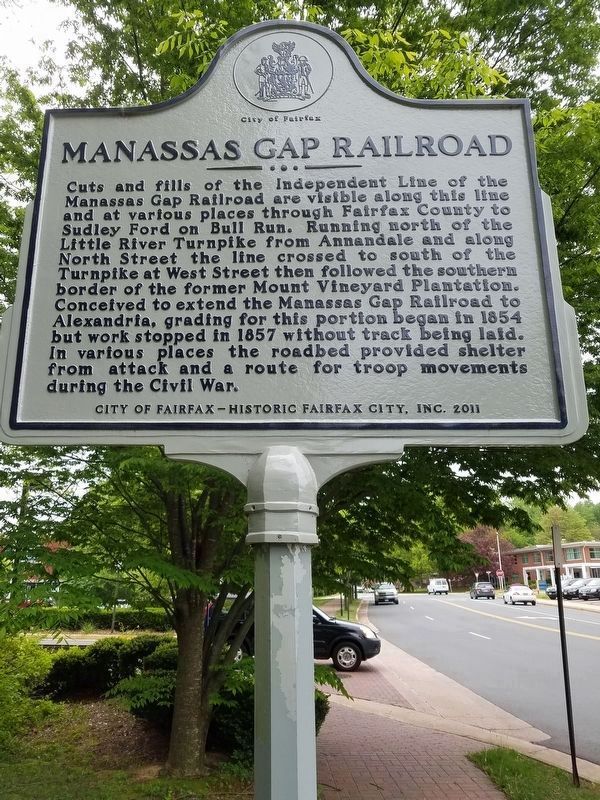 Manassas Gap Railroad Marker Restored. Click for full size. Manassas Gap Railroad Marker Restored image. Click for full size.