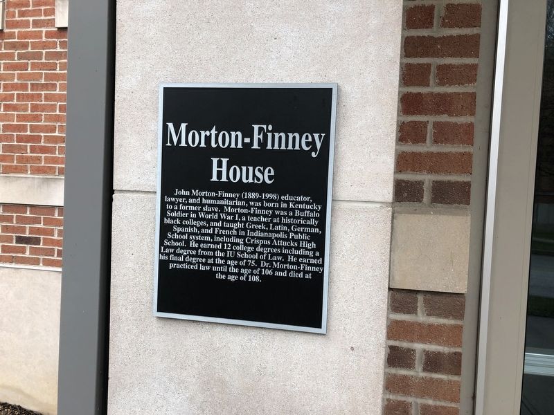 Morton-Finney House Marker image. Click for full size.