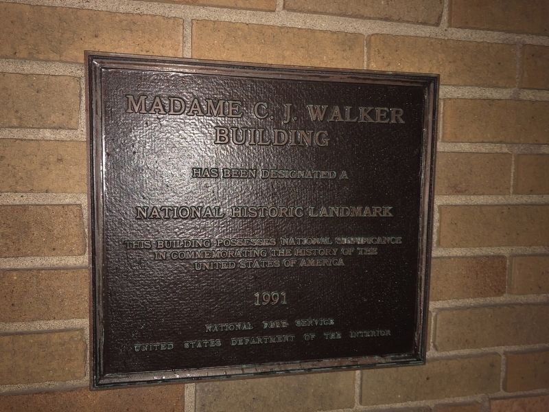 National Historic Landmark plaque on the side of the building image. Click for full size.