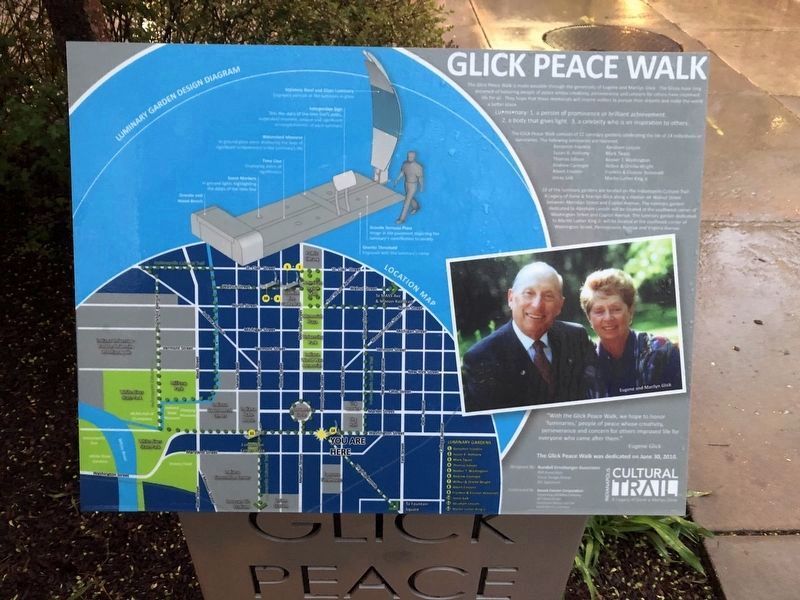 Glick Peace Walk signage image. Click for full size.
