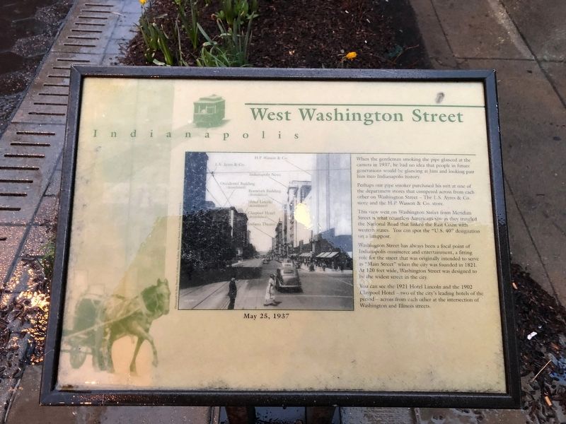 West Washington Street Marker. Click for full size. West Washington Street Marker image. Click for full size.