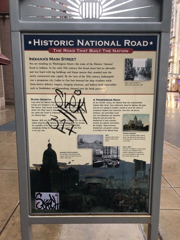 Indiana's Main Street Marker image. Click for full size.