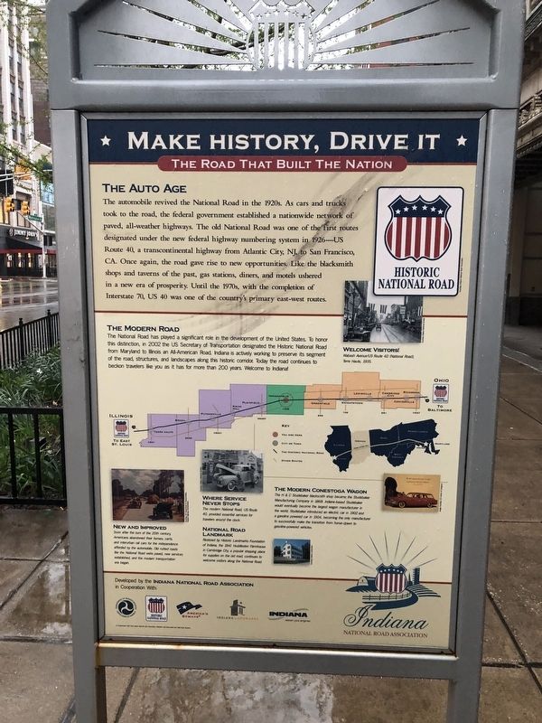 Indiana's Main Street Marker [Reverse] image. Click for full size.