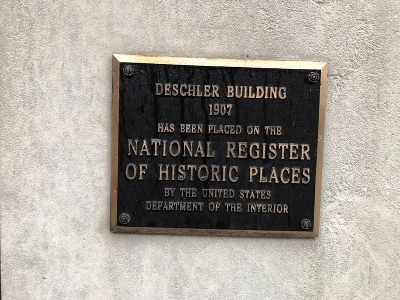 Deschler Building Marker. Click for full size. Deschler Building Marker image. Click for full size.
