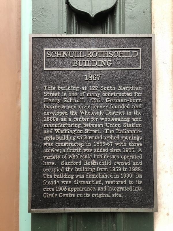 Schnull-Rothschild Building Marker. Click for full size. Schnull-Rothschild Building Marker image. Click for full size.