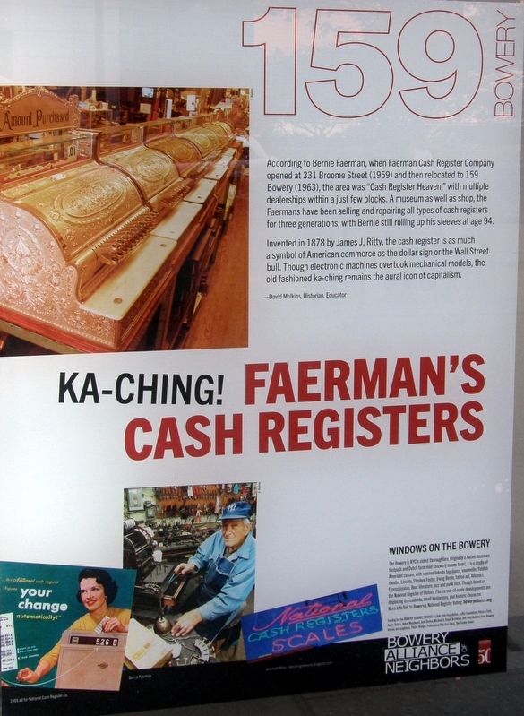 Faermans Cash Registers Marker. Click for full size. Faermans Cash Registers Marker image. Click for full size.