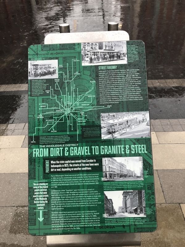 From Dirt & Gravel to Granite & Steel Marker. Click for full size. From Dirt & Gravel to Granite & Steel Marker image. Click for full size.