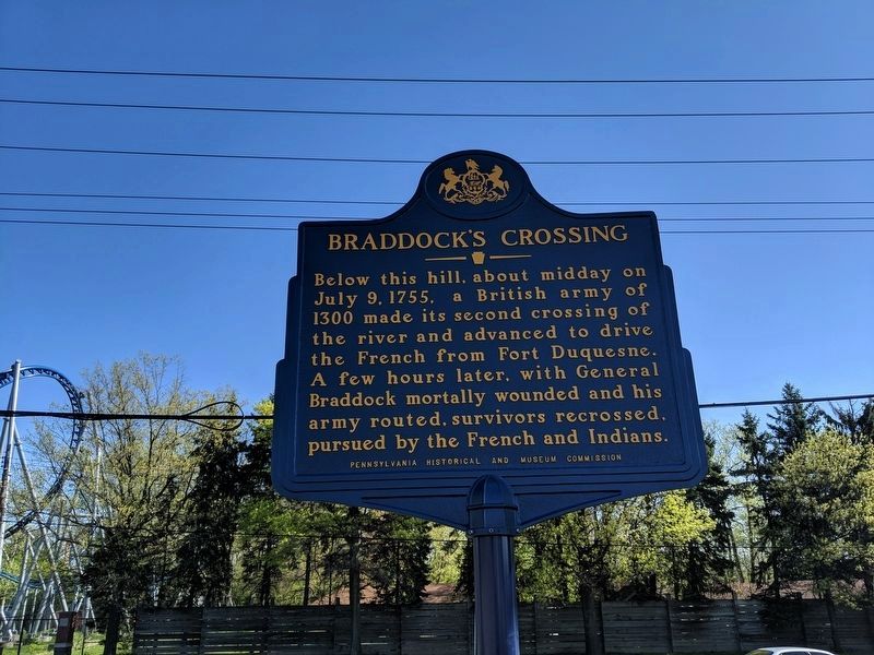 Braddocks Crossing Marker image. Click for full size.