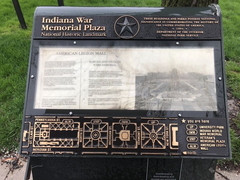 American Legion Mall Marker. Click for full size. American Legion Mall Marker image. Click for full size.