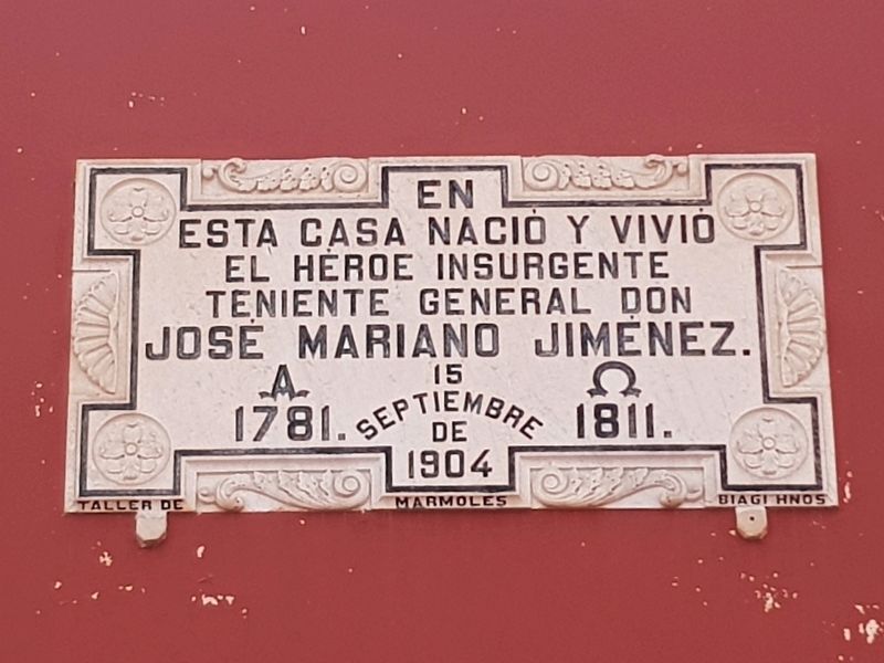 José Mariano Jiménez Marker. Click for full size. José Mariano Jiménez Marker image. Click for full size.
