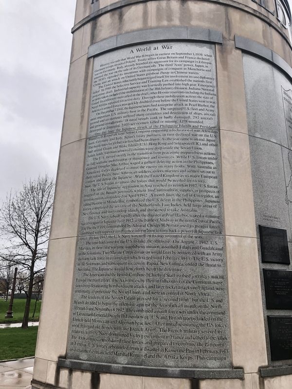 Indiana World War II Memorial image. Click for full size.