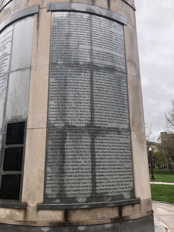 Indiana World War II Memorial image. Click for full size.