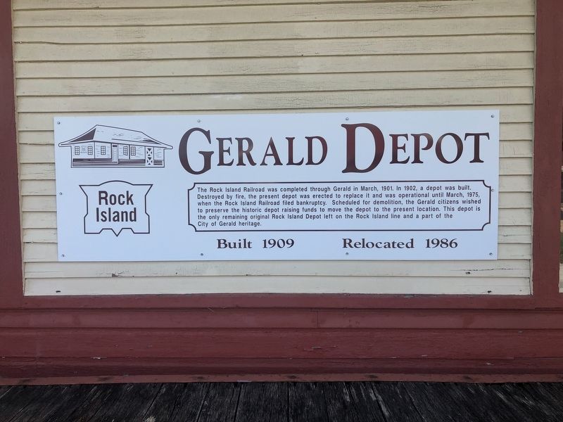 Gerald Depot Marker image. Click for full size.