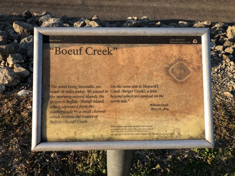 "Boeuf Creek" Marker image. Click for full size.