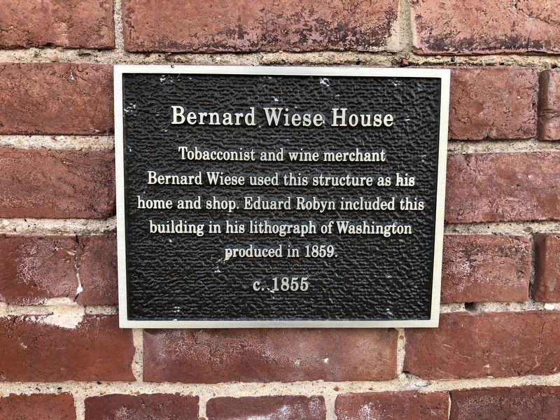 Bernard Wiese House Marker image. Click for full size.
