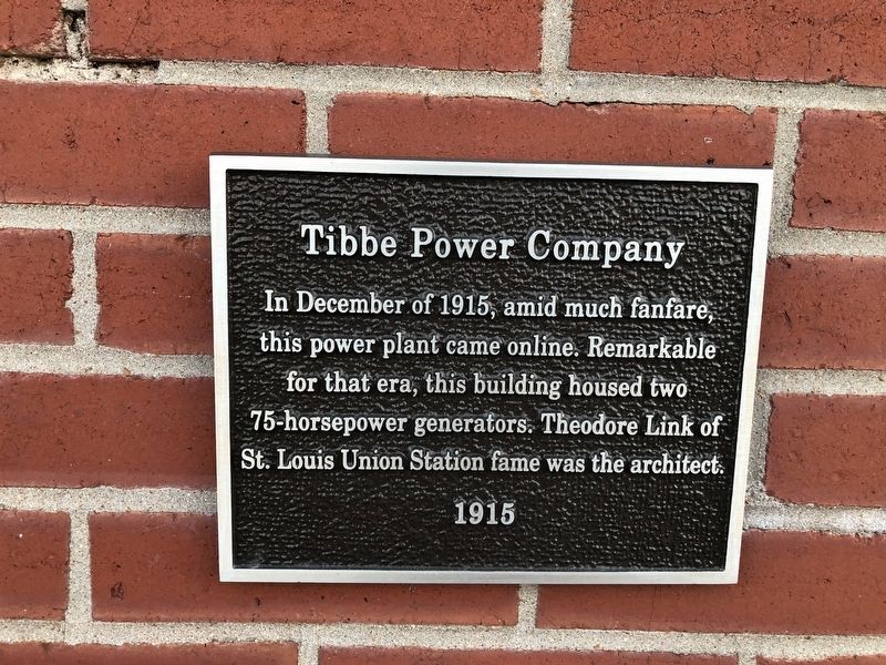 Tibbe Power Company Marker image. Click for full size.