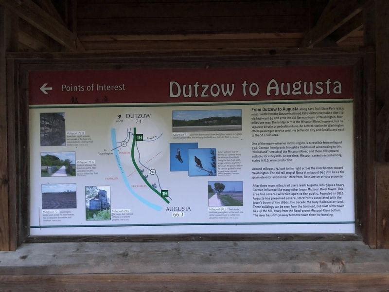Dutzow to Augusta Marker image. Click for full size.