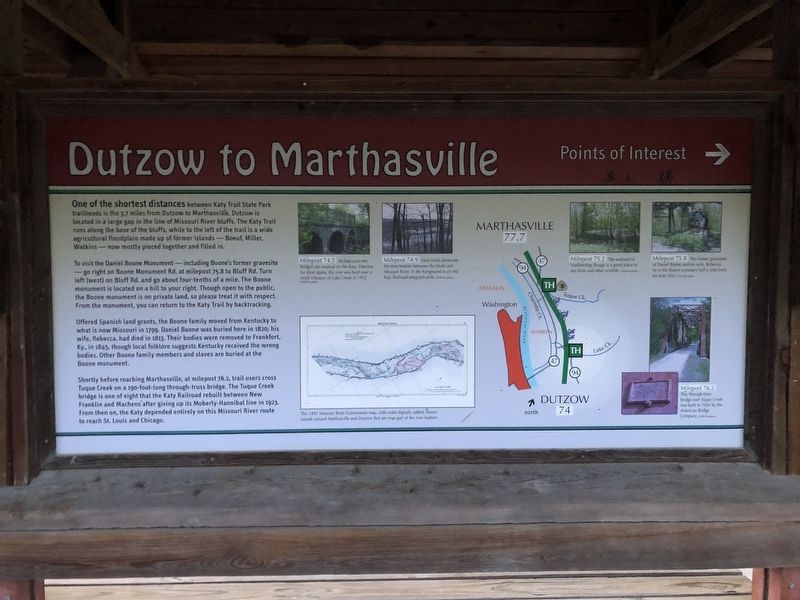 Dutzow to Marthasville Marker image. Click for full size.