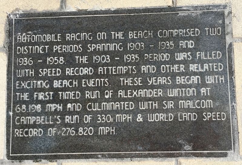 Racing On The Beach Marker image. Click for full size.