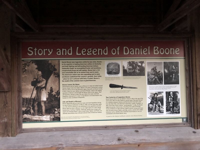 Story and Legend of Daniel Boone Marker image. Click for full size.
