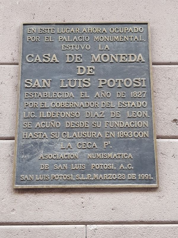 Mint of San Luis Potos Marker image. Click for full size.