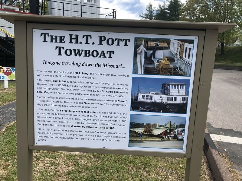 The H.T. Pott Towboat Marker image. Click for full size.