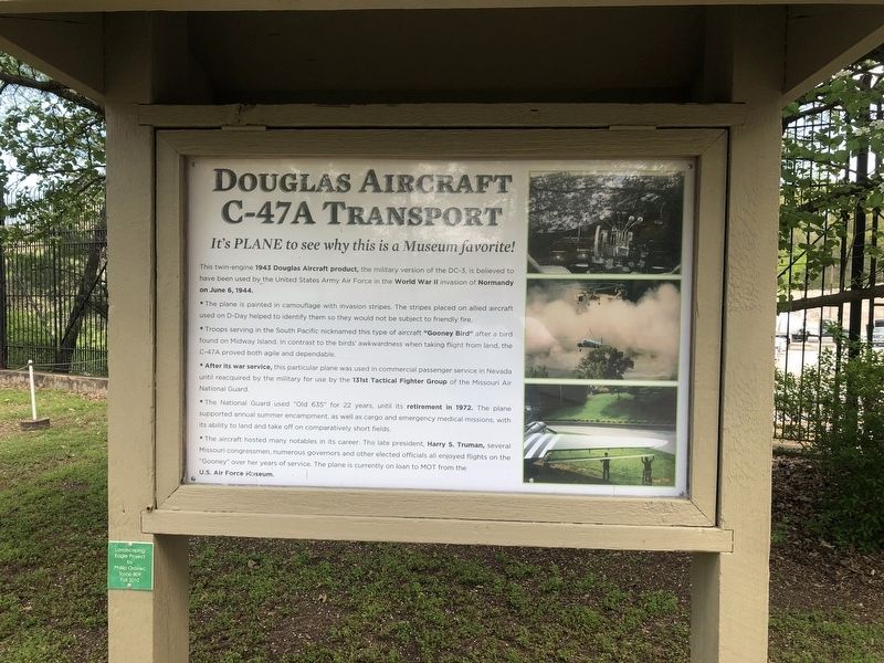 Douglas Aircraft C-47A Transport Marker image. Click for full size.