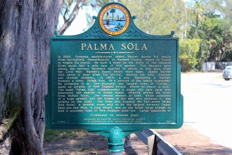 Restored Palma Sola Marker-Side 1 image. Click for full size.