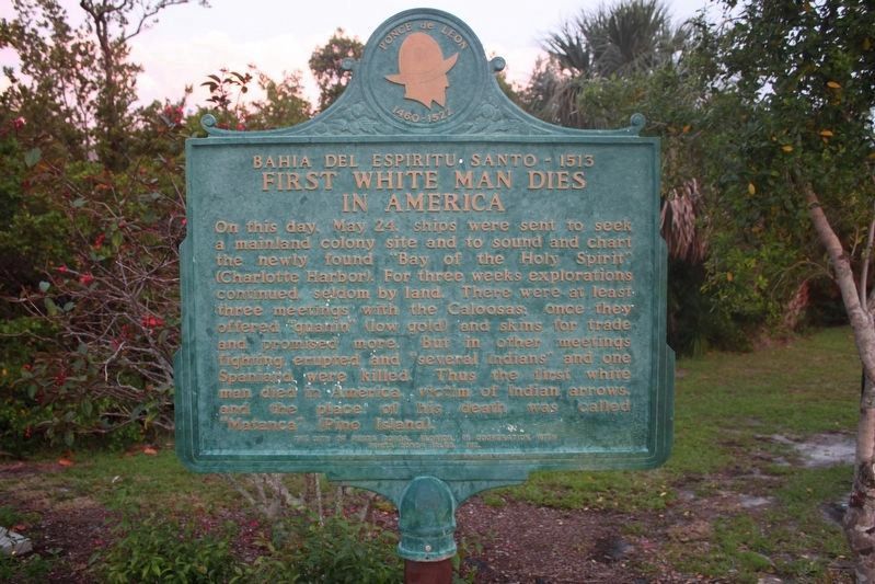 First White Man Dies in America Marker image. Click for full size.