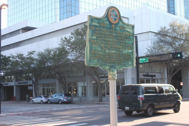 1851 � 1891 Marker looking south toward intersection of Morgan St and Kennedy Blvd. image. Click for full size.