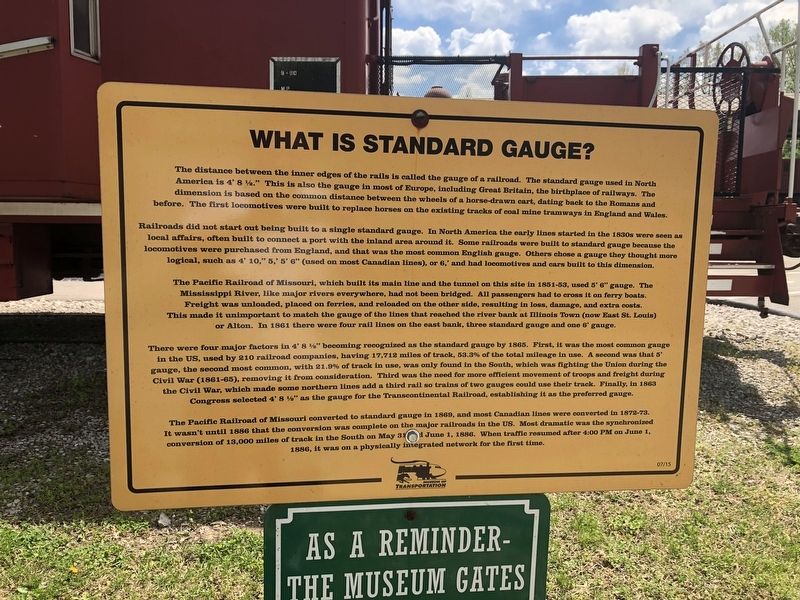 What Is Standard Gauge? Marker image. Click for full size.